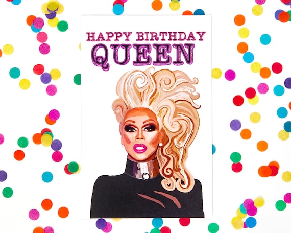 birthday card rupaul card drag queen card blank card 100% il_570xN.1142019992_hz99?version=1 birthday card rupaul card drag queen card blank card 100%
